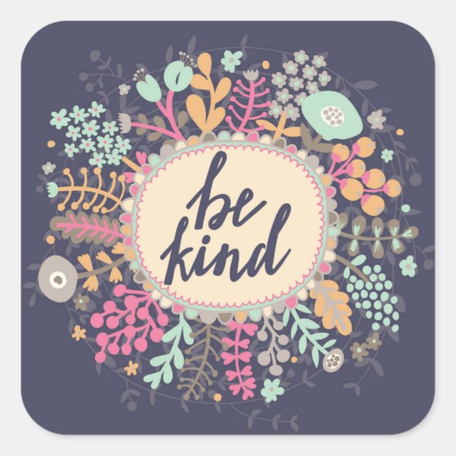 Be Kind Square Sticker (Front)