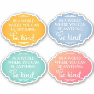 Be Kind Sticker – Assorted Colours