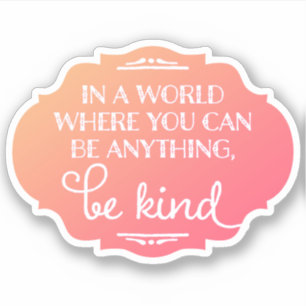 Be Kind Sticker – Pink