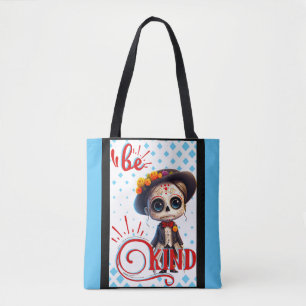 Be Kind Sugar Skull Tote