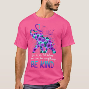 Be Kind Suicide Prevention Awareness Sunflower Ele T-Shirt
