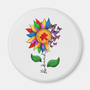 Be Kind Sunflower- Autism Awareness Magnet