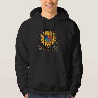 Be Kind Sunflower Autism Mom Dad Women Kids Autism Hoodie