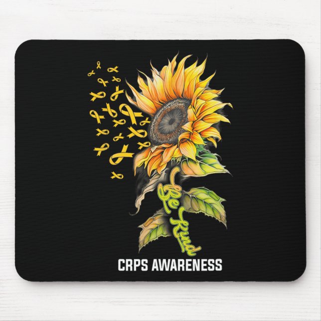 Be Kind Sunflower CRPS Awareness  Mouse Mat (Front)