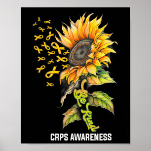 Be Kind Sunflower CRPS Awareness Poster