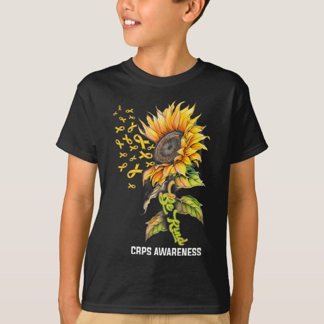 Be Kind Sunflower Crps Awareness  T-Shirt (Front)