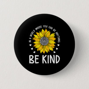 Be Kind Sunflower Orange Anti Bullying Unity Day K 6 Cm Round Badge