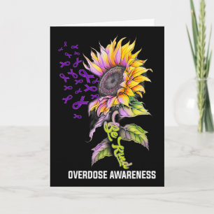 Be Kind Sunflower Overdose Awareness  Card