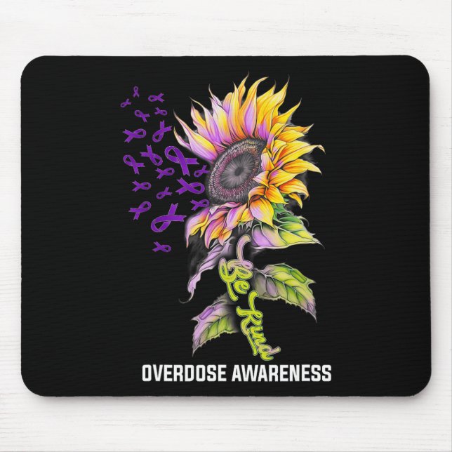 Be Kind Sunflower Overdose Awareness  Mouse Mat (Front)