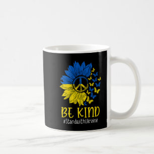 Be Kind Sunflower Peace Love Ukraine Stand With Uk Coffee Mug