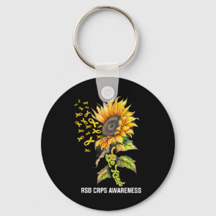 Be Kind Sunflower RSD CRPS Awareness Key Ring