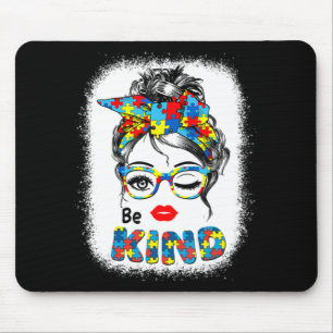 Be Kind Tee Autism Awareness Tie Dye American Flag Mouse Mat