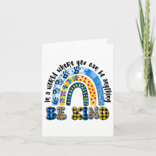Be Kind Tie Dye Rainbow Choose Kindness Women Kids Card
