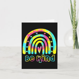 Be Kind Tie Dye Rainbow Kindness Autism Awareness  Card