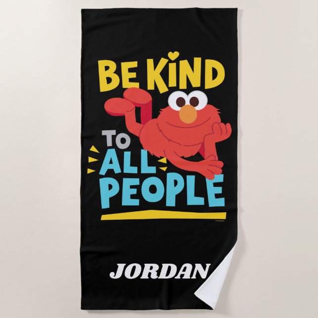 Be Kind To All People | Add Your Name Beach Towel (Front)