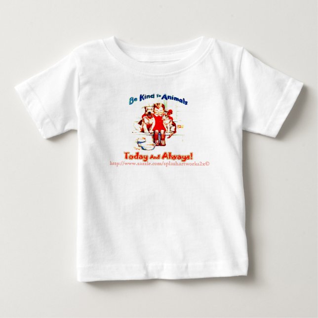 "be+kind+to+animals" baby T-Shirt (Front)
