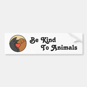 Be Kind to Animals Bumper Sticker