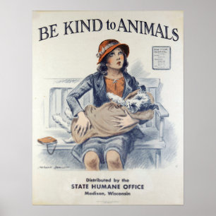 Be Kind to Animals-Dog Poster