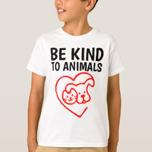 BE KIND TO ANIMALS Kids T-shirts