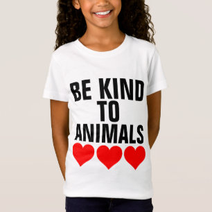 BE KIND TO ANIMALS Kids T-shirts
