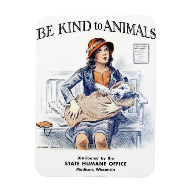 Be Kind to Animals Magnet (Vertical)