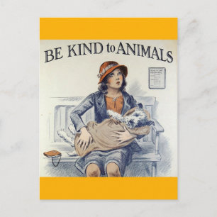 Be Kind To Animals postcard