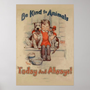Be Kind To Animals Poster