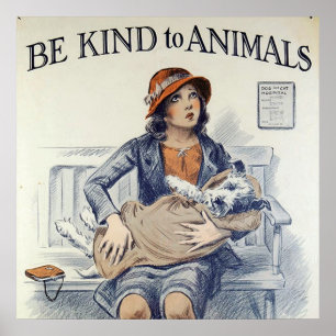 Be Kind To Animals poster