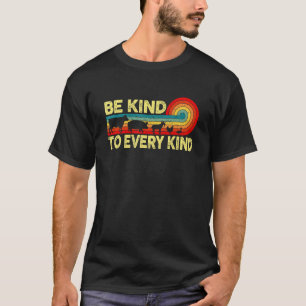 Be Kind To Every Kind Retro Vegan Vegetarian Men W T-Shirt