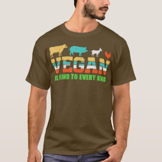 Be Kind To Every Kind Retro Vintage Funny Vegan Ve T-Shirt