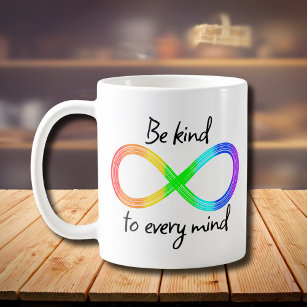 Be Kind to Every Mind - Autism Acceptance Rainbow Coffee Mug