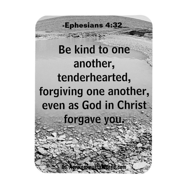 Be kind to one another Bible Quote Magnet (Vertical)