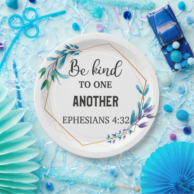 Be Kind To One Another Paper Plate (Party)