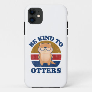 Be Kind To Otters Men Women Kids Toddler Boys Girl iPhone 11 Case