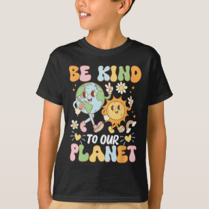 Be Kind To Our Planet Earth Day Retro Vintage T-Shirt