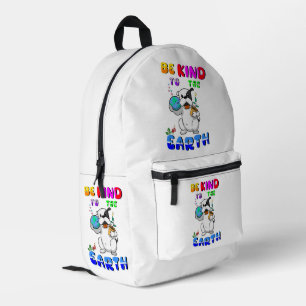 Be Kind To The Earth Printed Backpack