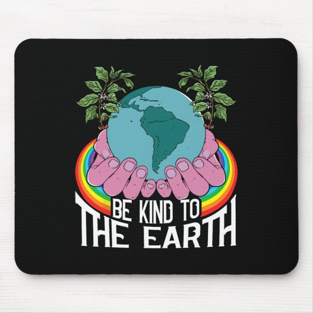 Be Kind To The Earth Rainbow Natural Environment E Mouse Mat (Front)