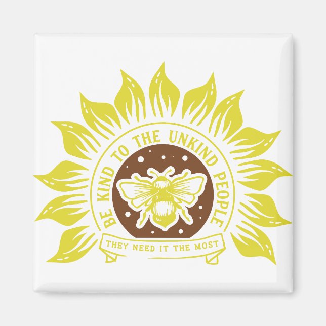 Be kind to the unkind people magnet (Front)