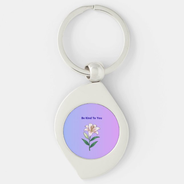 Be Kind To You Lily Self-Care  Key Ring (Front)