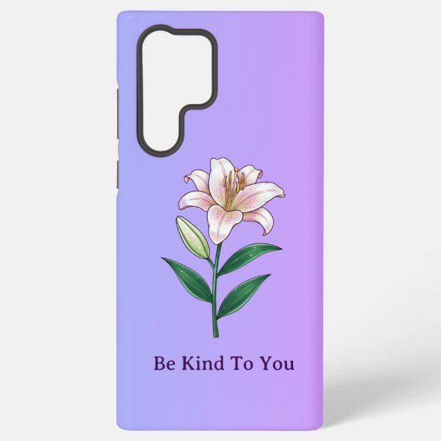 Be Kind To You Lily Self-Care Phone Case (Back)