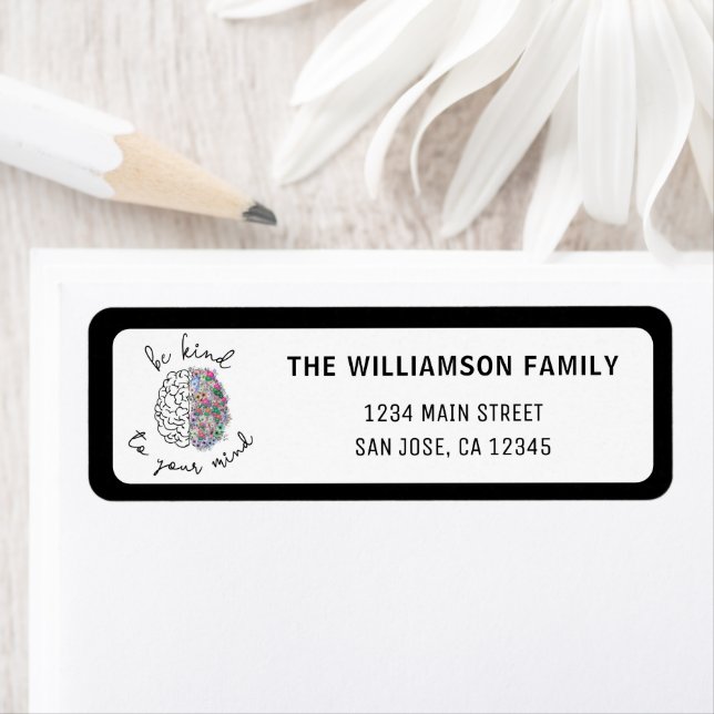 Be Kind To Your Mind Floral Brain Mental Health (Insitu)