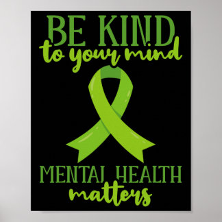 Be Kind To Your Mind Mental Health Awareness 3  Poster