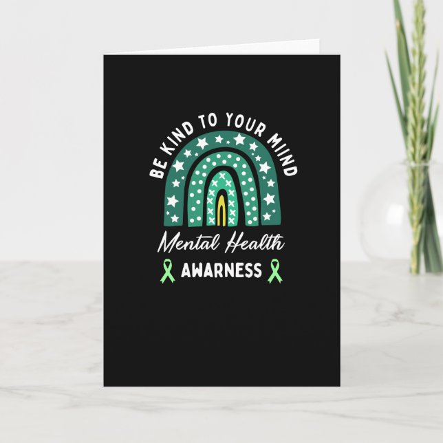 Be Kind To Your Mind, Mental Health Awareness Card (Front)
