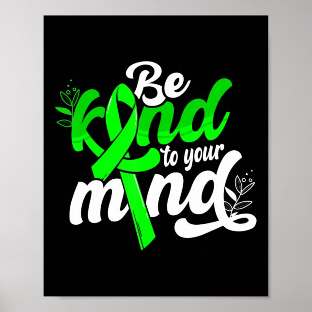 Be Kind To Your Mind Mental Health Awareness Women Poster (Front)