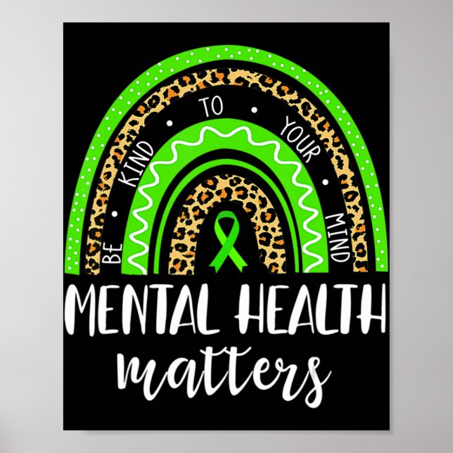 Be Kind To Your Mind Mental Health Matters Awarene Poster (Front)