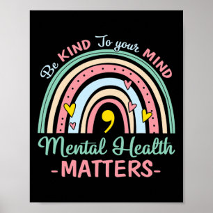 Be Kind To Your Mind Mental Health Problems Awaren Poster
