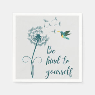 Be Kind to Yourself Floral Paper Napkins