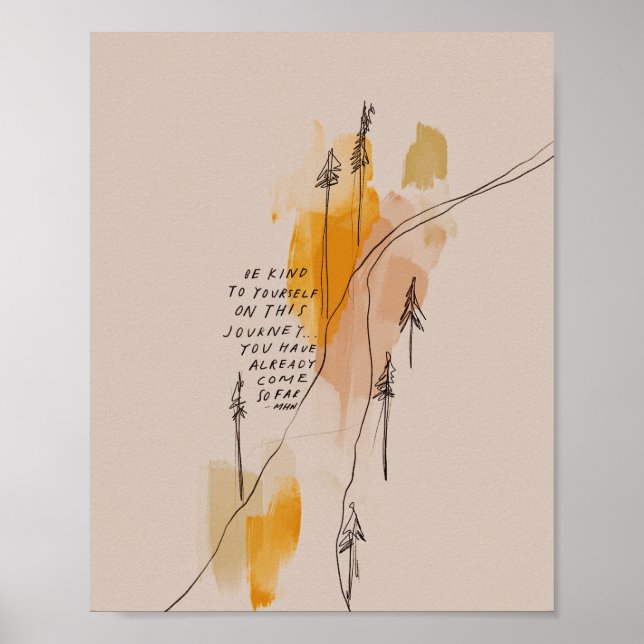 Be Kind To Yourself - Inspirational quote Poster (Front)