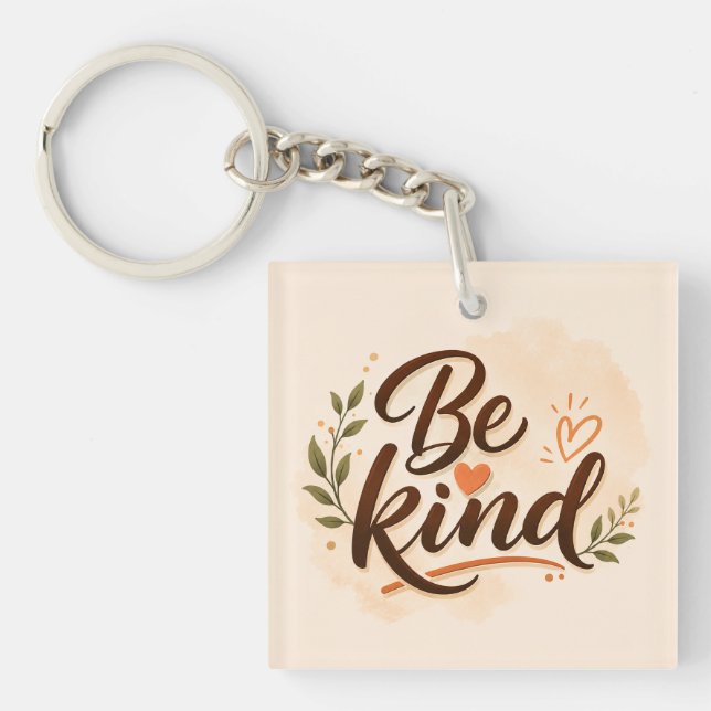 Be Kind Typography Key Ring (Front)
