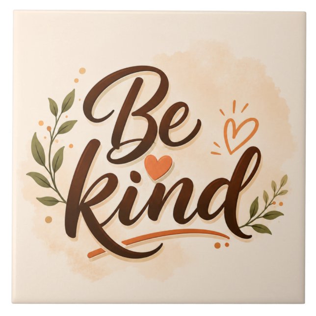 Be Kind Typography Tile (Front)